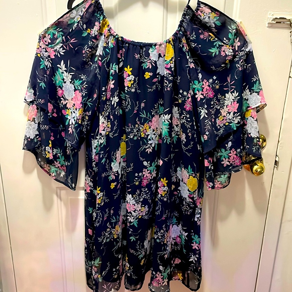 Sheer floral dress